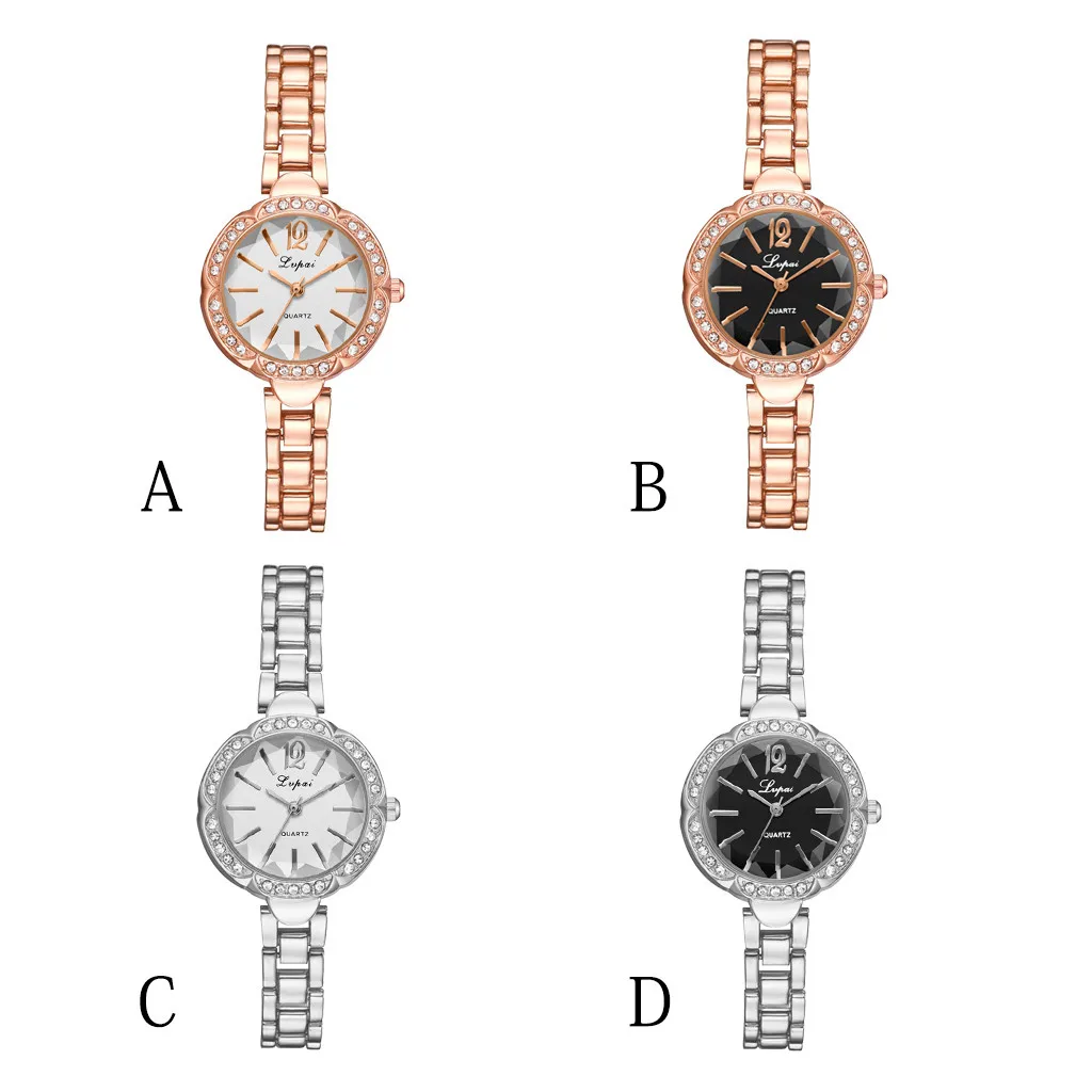 Маленькие европейские Простые повседневные изящные часы-браслет, женские наручные часы, нарядные часы, подарки, наручные вечерние часы, украшенные розой