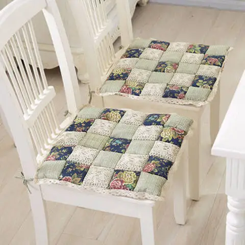 Thickened Square Seat Cushion Modern Dinning Chair Office Cotton Seat Pad Comfortable Computer Chair Cushion Lace Edge Cushion ► Photo 3/6