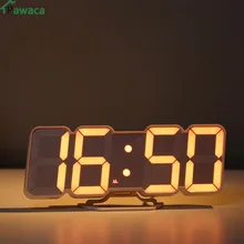 Remote Voice Control 3D Led Digital Alarm Clock Display Time Date Temperature In 115 Colors For Desktop Wall Clock Home Decor