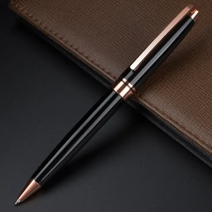 Черная и розовая золотая металлическая шариковая ручка лучше, чем monte, роскошные шариковые ручки для офиса и школы, ручка-знак - Цвет: H