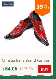 Christia Bella/Мужские модельные туфли ручной работы из натуральной кожи с острым носком и металлическим наконечником; свадебные туфли для вечеринки; пикантные Туфли-оксфорды