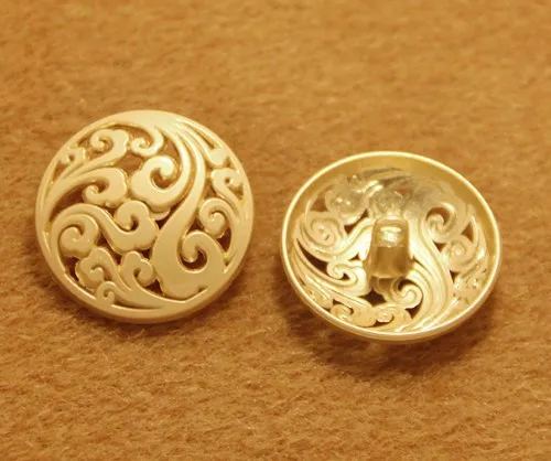 

10pieces New Fashion gold metal Hollow style jacket buttons Accessories Overcoat coat Sweater shirt Button 25mm Free shipping