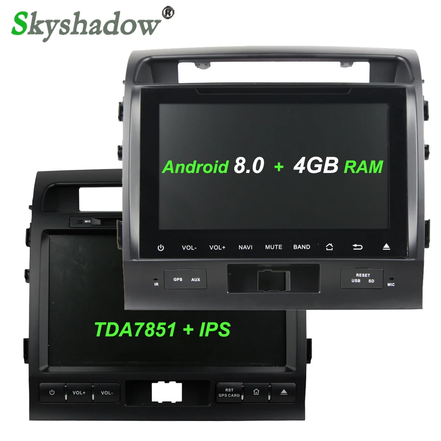 

DSP Car DVD Player 9" Android 9.0 4GB +32GB Wifi Bluetooth 4.2 RDS RADIO GPS Map For Toyota land cruiser 200 2008-2010 2011 2012