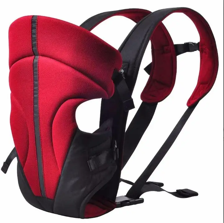 Beth Bear 0-24 Months Baby Backpack Sling Portable Adjustable Buckle Stick Mummy Kangaroo Bag Ergonomic Baby Carrier Backpack - Цвет: RED
