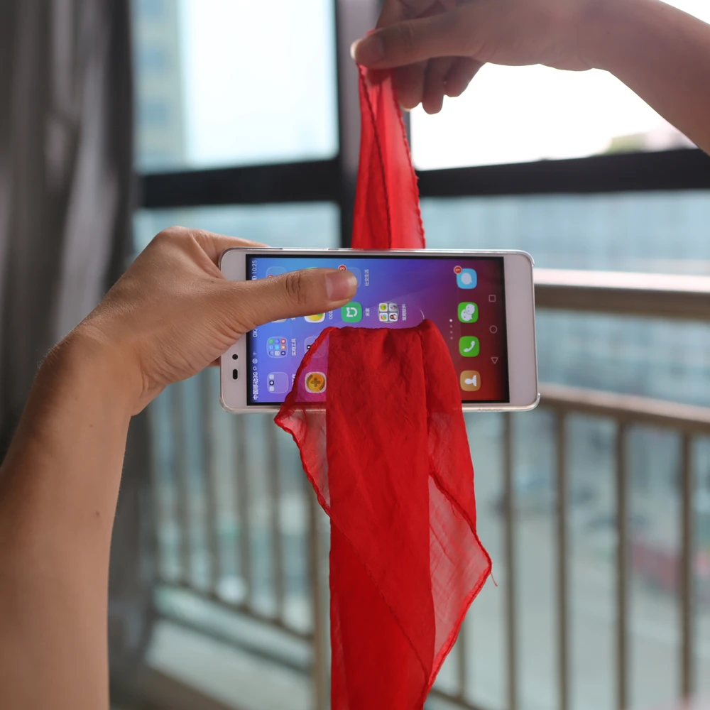 2019 New Magic Tricks Silk Through Phone Close Up Magic Easy To Do