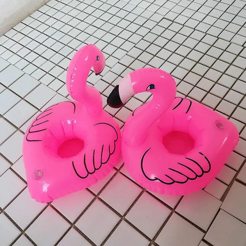 Милые надувные фламинго для напитков, держатель для сотового телефона, плавающая подставка для бассейна и ванной, пляжные вечерние