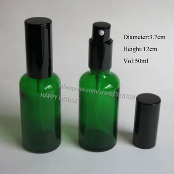

360 x 50ml Green Glass Lotion Pump Bottle 50cc Glass Essential Oil Bottle With Pump.