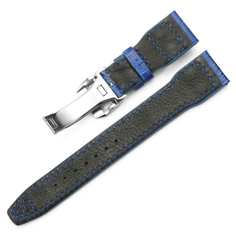 croco grão couro genuíno italiano rebite pulseira