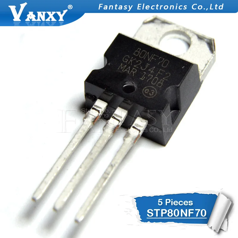 

5PCS STP80NF70 TO220 P80NF70 TO-220 80NF70 new and original IC
