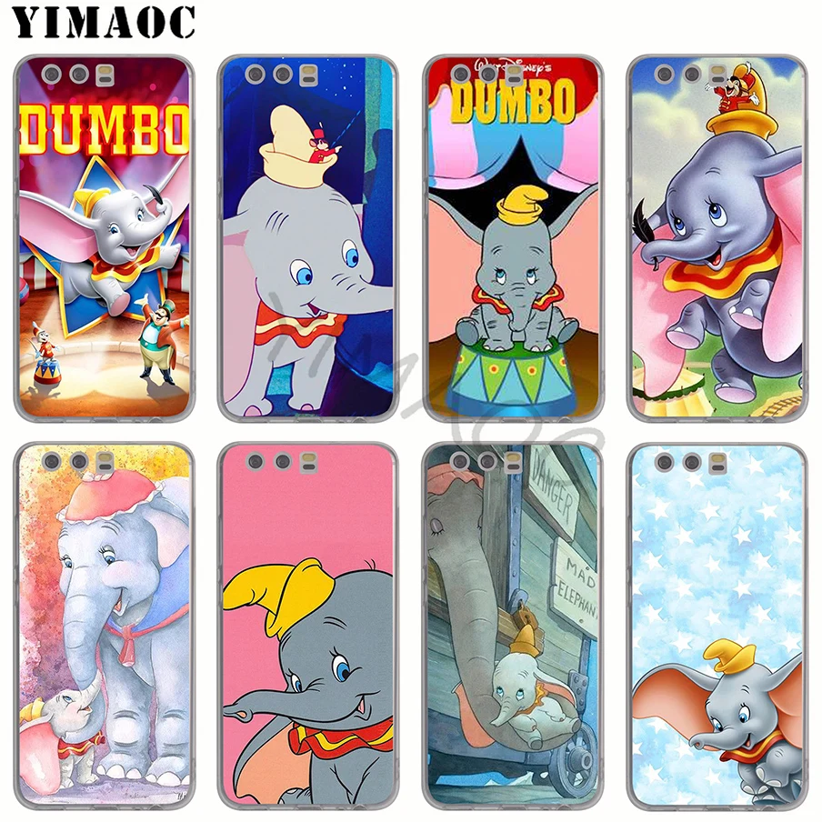 

YIMAOC Animation Dumbo Soft TPU Case for Huawei P8 P9 P10 P20 P30 Lite 2017 P smart Y6 Y7 Prime 2018 Y9 2019