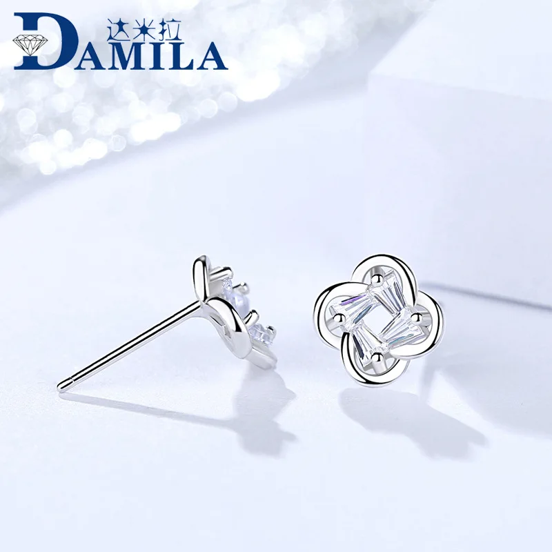 flower silver earrings for women 2