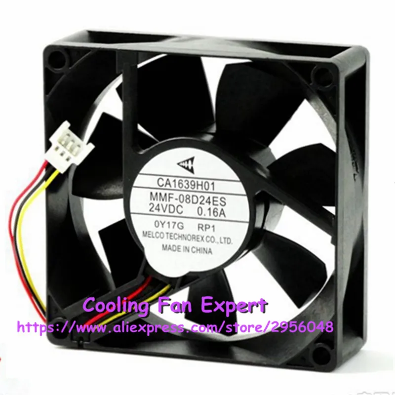 MMF 08D24ES RP1 Вентилятор охлаждения инвертора DC 24V 0.16A 8025 8CM 80*80*25mm 3 провода|Запасные