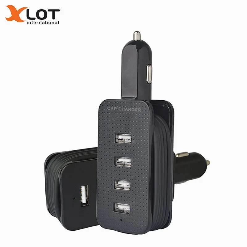 Автомобильное зарядное устройство портативный адаптер для мобильного телефона 4.1A Max 4 порта USB расширение путешествия USB концентратор пассажирский переднее и заднее сиденье зарядка