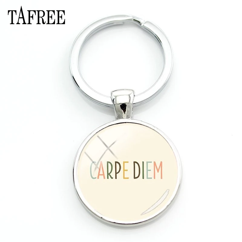 TAFREE CARPE DIEM брелок с красочной геометрией брелоки цепочки для ключей лучший друг для дам девочек сумки автомобильные ключевые ювелирные изделия CD01 - Цвет: CD05