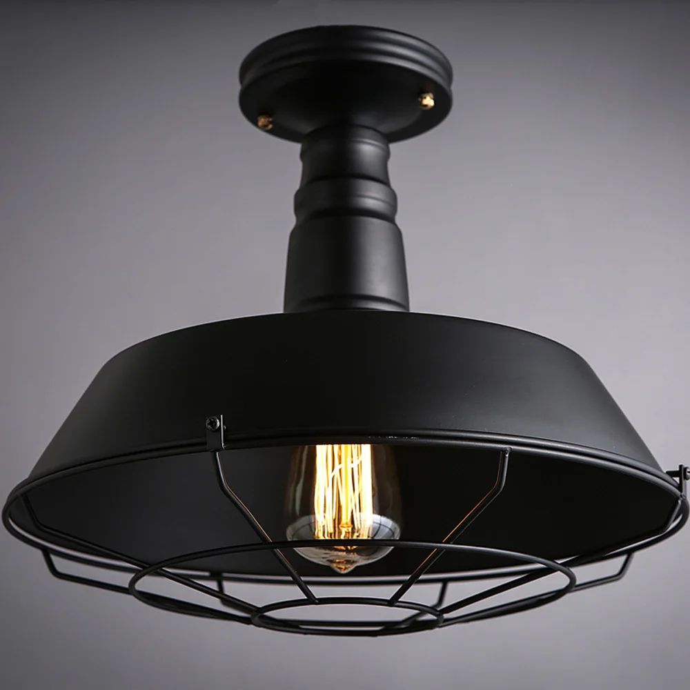 Novelty Ceiling Lights Loft Industrial Vintage E27 Dia 14" Ceiling Lamp Bedroom/Foyer/Cafe