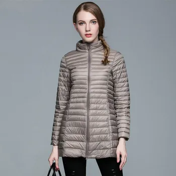 

Frivolous Down Jackets Long Keep Warm White Duck Loose Coat Women