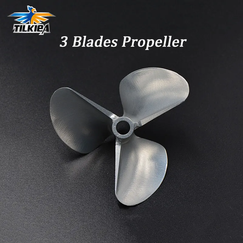 

High Precision 3 Blades Propeller CNC Aluminum Propeller Dia 72mm P1.4 pitch for 1/4" (6.35mm) RC Boat Shaft