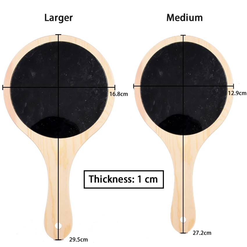 Деревянное Зеркало портативное мини карманное HD круглое зеркало с деревянной ручкой зеркало для макияжа 3 размера вариант D50