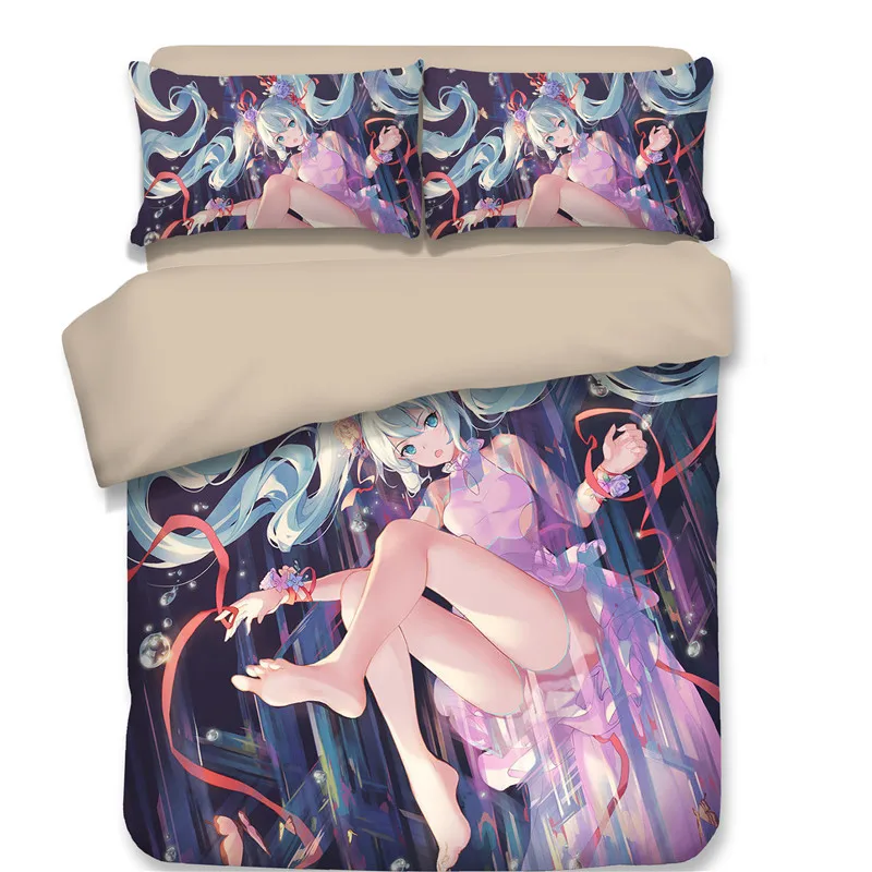 Комплект постельного белья Snow hatsune в японском стиле аниме пододеяльник наволочка