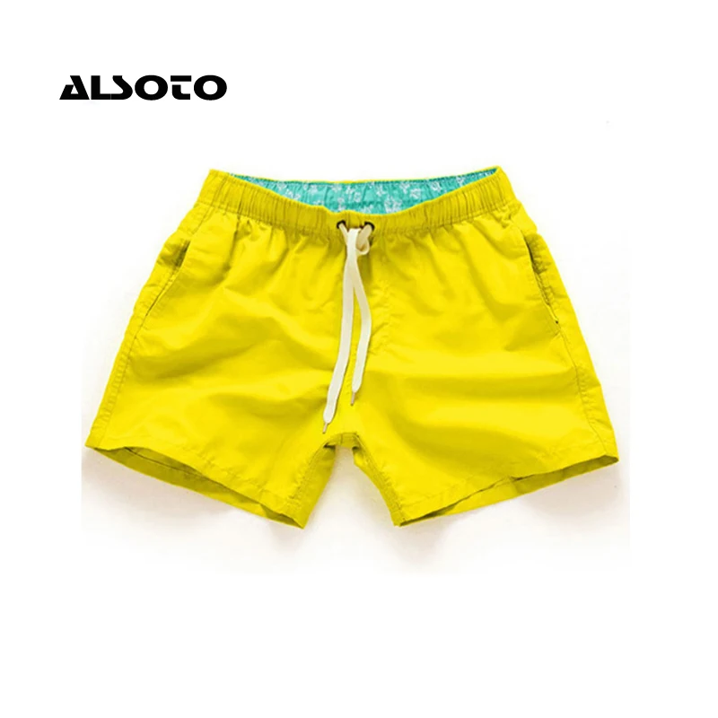 Beach shorts Fashion Printed Waist Shorts Board Shorts Men Casual Solid Mid Man Straight Drawstring Shorts S-XXL Hot Sale