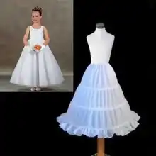 Белое Бальное Платье с тремя круглыми кольцами для девочек; детское платье; юбка с цветочным узором для девочек; юбка-американка;