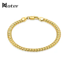 Noter Роскошный Золотой Серебряный Цвет Змея цепочка браслет брелоки металл медь хип-хоп рок-браслет для мужчин хип-хоп ювелирные изделия