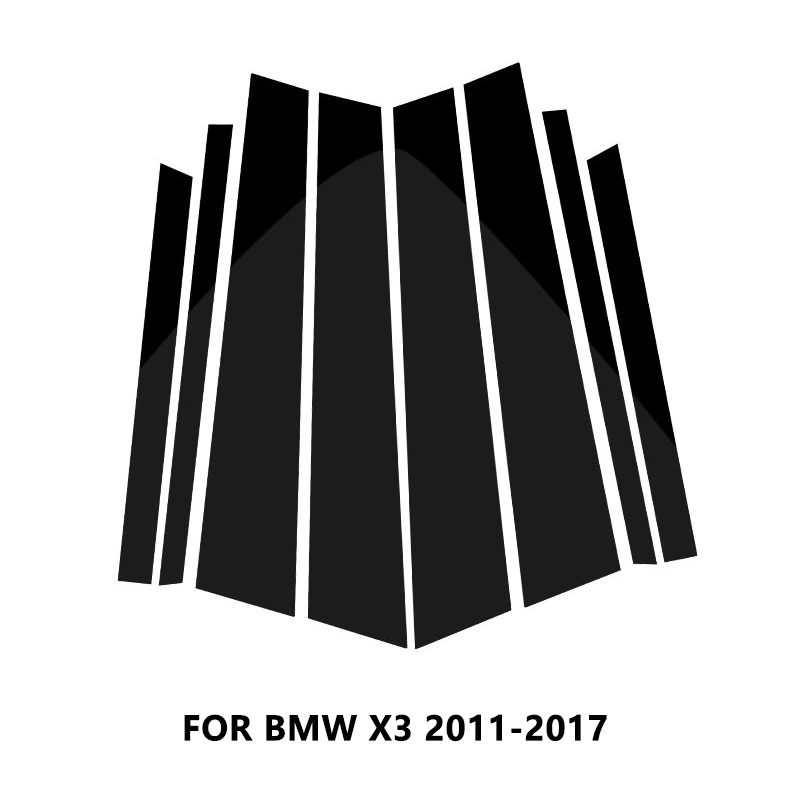 Пульт дистанционного управления для BMW 1 3 5 7 серия F30 F07 F10 X3 F25 X5 E70 F15 X6 F16 глянцевый черный окна автомобиля B-столбы Молдинги накладка - Название цвета: for X3 11-17