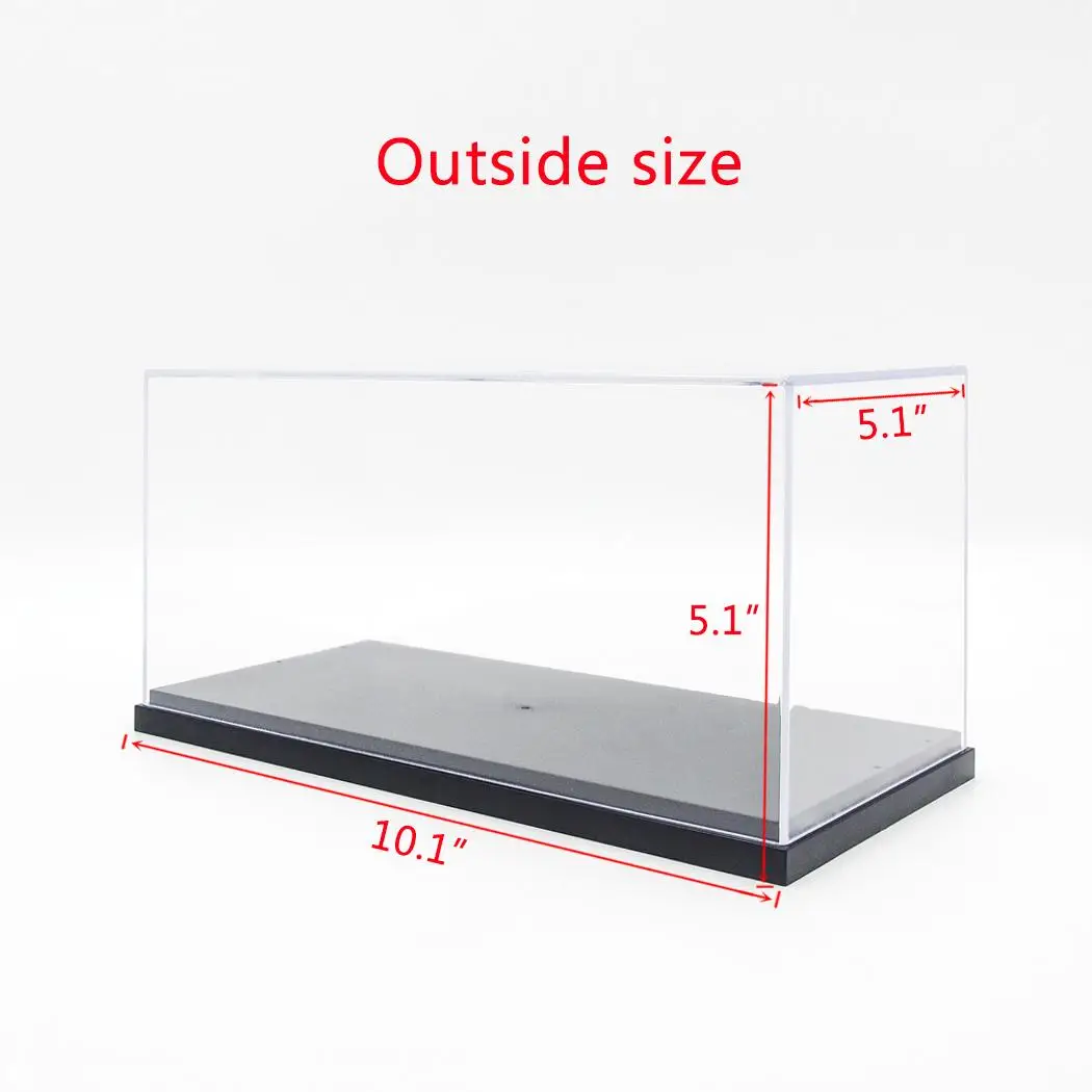 

Odoria 24.8x12x11.5cm Acrylic Display Case Box Plastic Base Dustproof UV For Action Figure Model Car Pop Collectibles Dolls