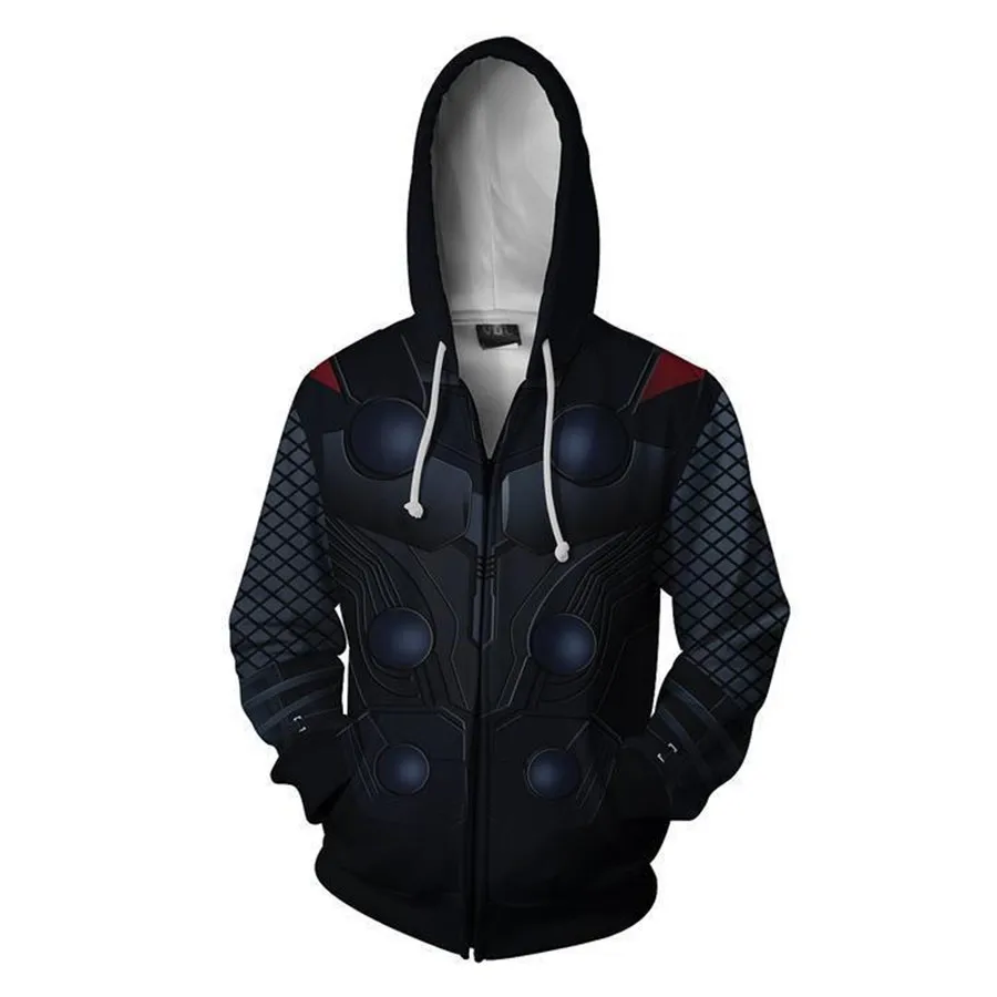 

Movie Avengers Costume Infinity War Thor Sweatshirt Cosplay Movie Hoodie Costume Jacket Coats Men Women