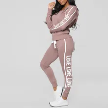 Женский костюм, модный Женский Повседневный пуловер в полоску на молнии с длинным рукавом, спортивный топ+ длинные штаны, комплект, Осень-зима# g3