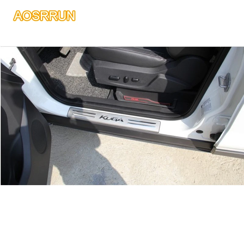 AOSUUUN боковая Накладка на порог из нержавеющей стали для Ford Escape Kuga 2012 2017 2GEN