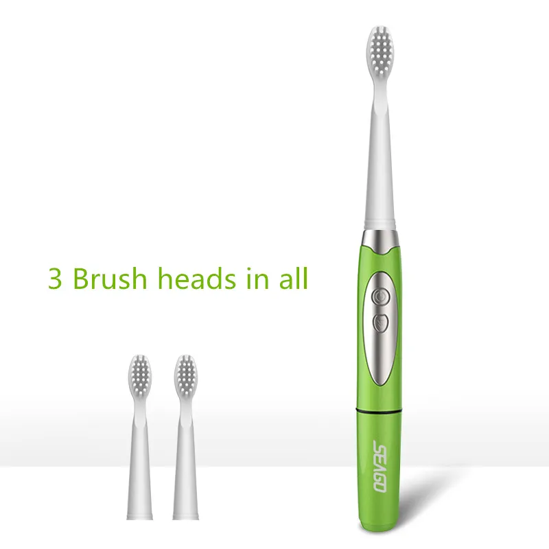 Seago Sonic Electric Toothbrush for adults three brushing modes waterproof Teeth Whitening battery powered 3pcs brush heads Seago Sonic Electric Toothbrush for adults three brushing modes waterproof Teeth Whitening battery powered 3pcs brush heads