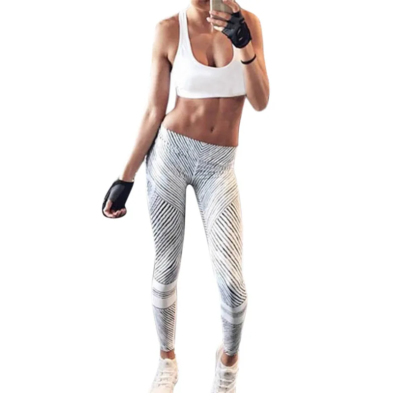 yoga pants with stripes