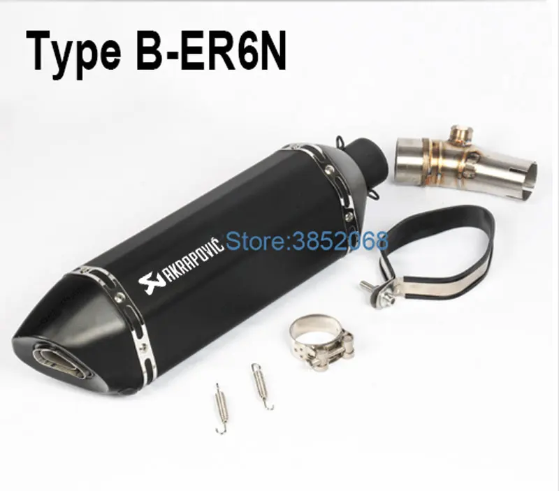

Motorcycle Exhaust Mufller Pipe for Kawasaki ER6N ER6F NINJA650R 2012-2016 Middle Pipe Adapter with Akrapovic Muffler Pipe