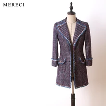 purebliss tweed jacket 2017 runway designer high quality elegant formal women jacket coat