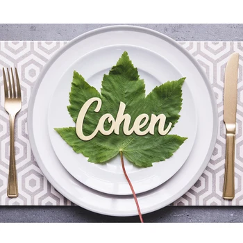 

10pcs Personalized Wooden Wedding Place Seating Cards Rustic Plywood Custom Wood Names Place Name Tags Reception Party Signs