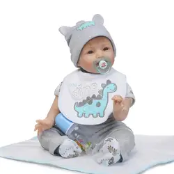 NPK 22-дюймовый Реалистичного кукла реборн набор силиконовых новорожденных куклы для малыша Playmate игрушка подарок на день рождения NSV775