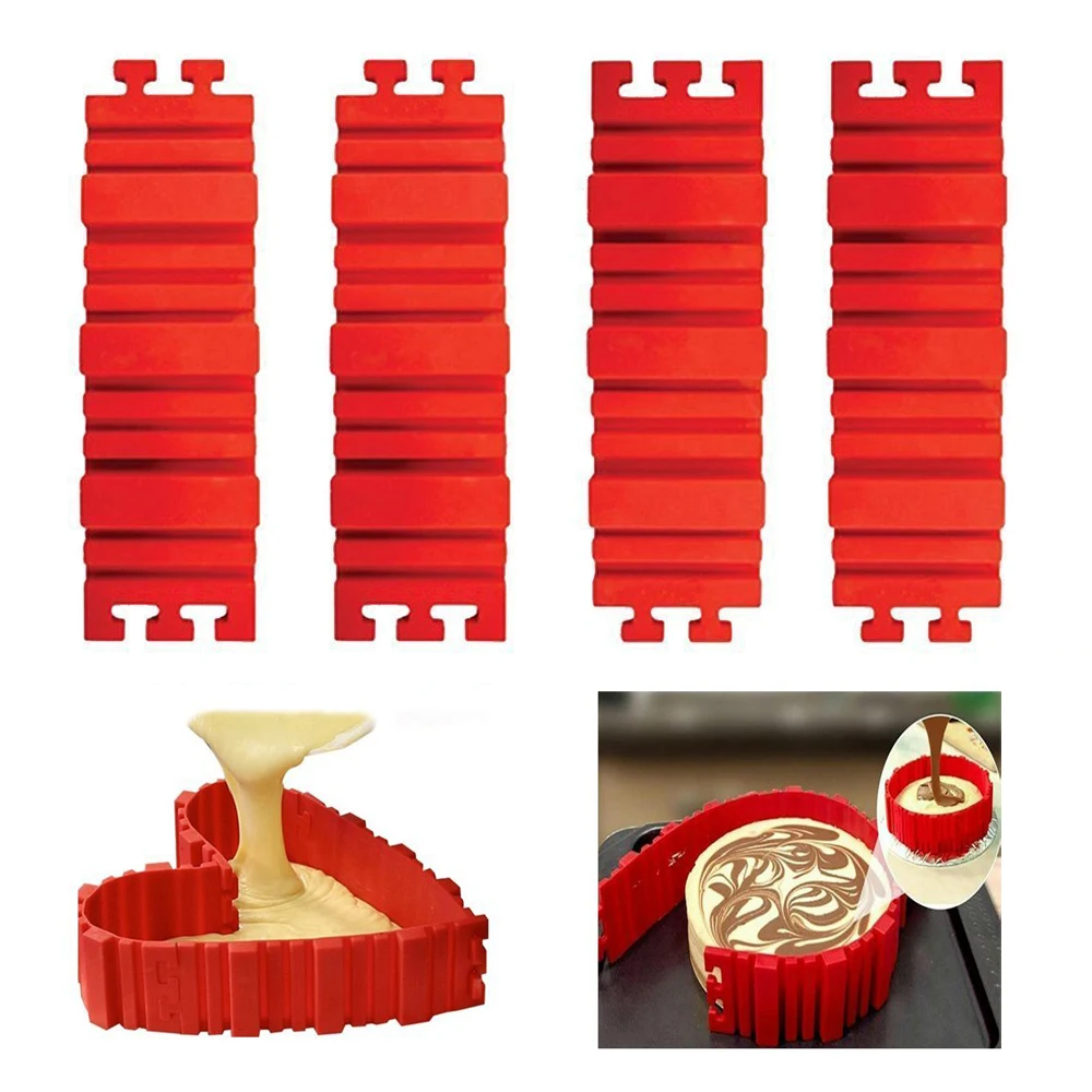 

4 Pcs/set Magic DIY Silicone Cake Mold Non-stick Baking Moulds Pastry Tools