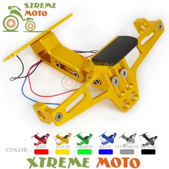 

Motorcycle License Plate Bracket Licence Plate Holder Number Plate Hanger Tail Tidy Bracket with Light For Yamaha tmax 500 530