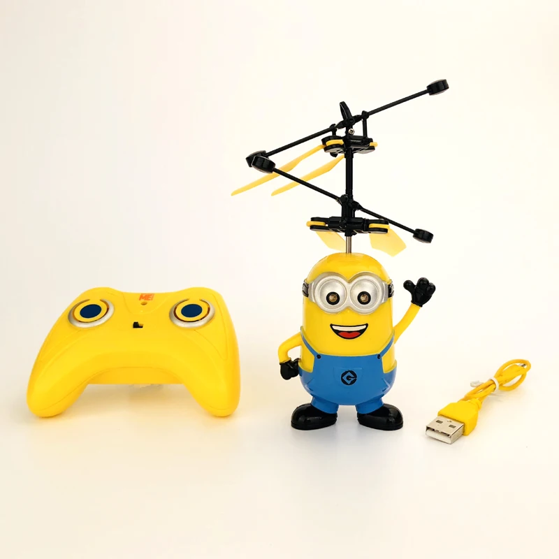

Official Authorized Minions Mini Drone Flight Balls Electronic Infrared Induction Aircraft Remote Control Toys for Children