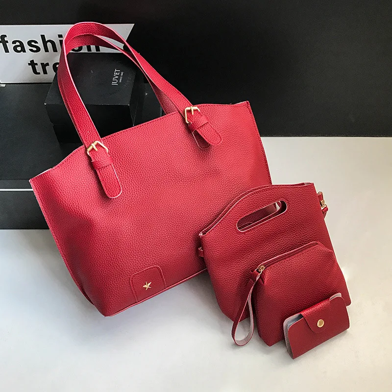 

Ladies Handbag Set Women Shoulder Messenger Bag Fashion Lychee Pattern Large Capacity Crossbody Bags For Women Torebki Damskie