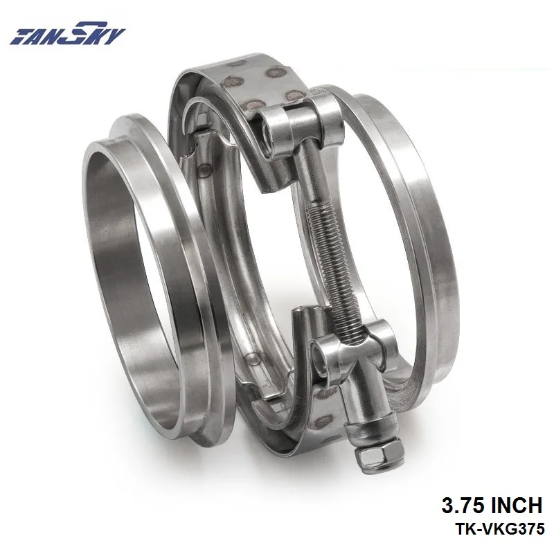 3.75" V band clamp and flanges Full 304 stainless clamp and flanges TK-VKG375