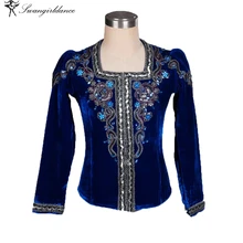 Темно-синий топ балетный для мужчин, мальчик топ балетный пиджак для мужчин танцевальные костюмы, профессиональный Мужской Топ балетный BM0004