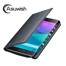 Capa flip de couro para samsung galaxy note, capa de telefone para samsung galaxy note edge sm n915 n9150 n915fy n915a n915g SM-N915FY suporte para cartão capa de proteção