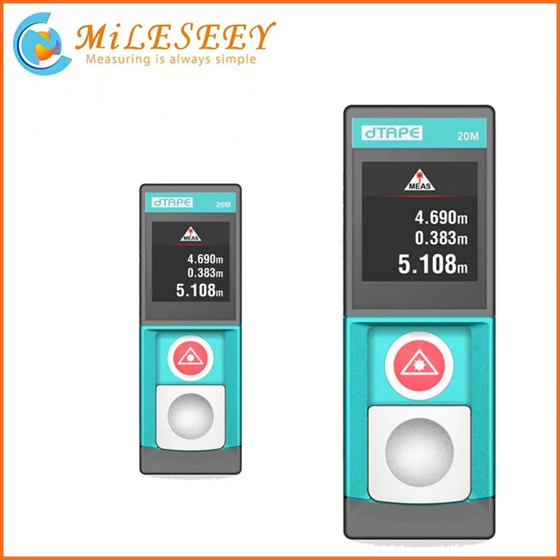 

Mileseey Laser Distance Meter D5t 20M/40M/60M Touch Screen Laser Rangefinder Measuring Tool Blue