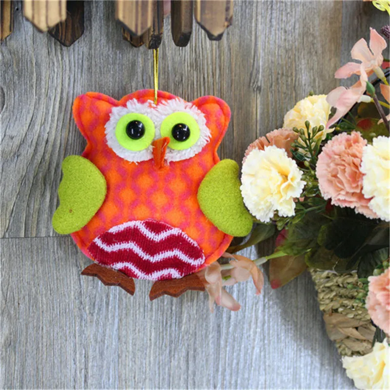 2018 New Merry Christmas Owl Plush Pendant Toys Christmas Tree Nighthawk Owl Dolls Xmas Party Room Shop Home Decor 12pcslot (14)