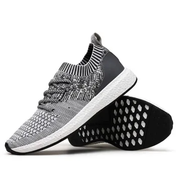 

Fashion Stylish Four Seasons Running Shoes For Men Air Breathable Lightweight Sports Shoes Black Gray Male Gym Sneakers L1-10