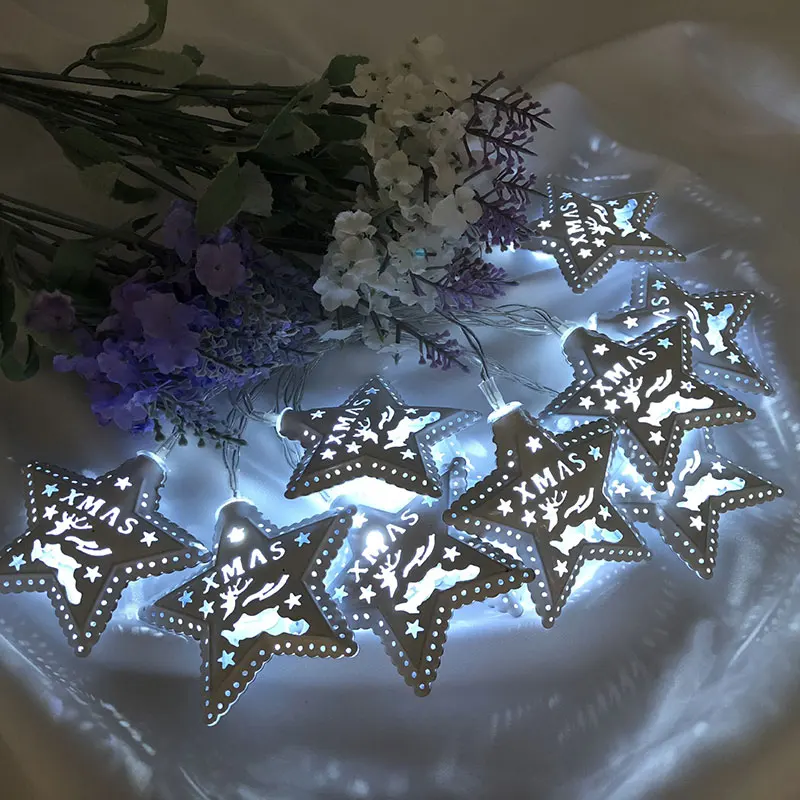 New LED Christmas Light Strings Full of Stars Christmas Tree Pendant Holiday Garden Party Decoration Lights