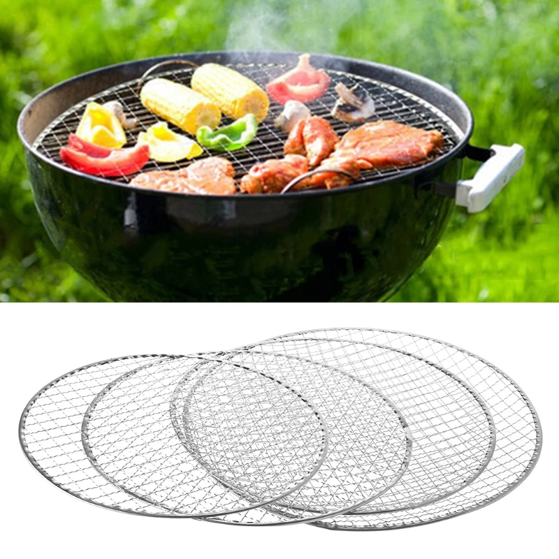 MEXI 28cm Disposable BBQ Barbecue Grill Basket Mesh Wire Net Meat Fish Vegetable Tool Hot Kitchen Cooking Rotisseries Accessory