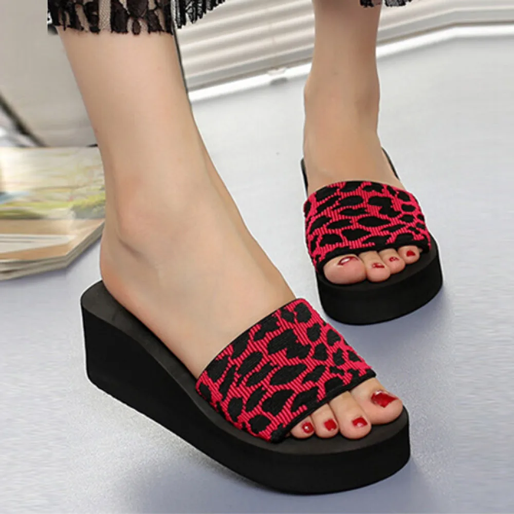 

Summer Women Shoes Platform Bath Slippers Wedge Beach Slope Flops Slippers Shoes #A40